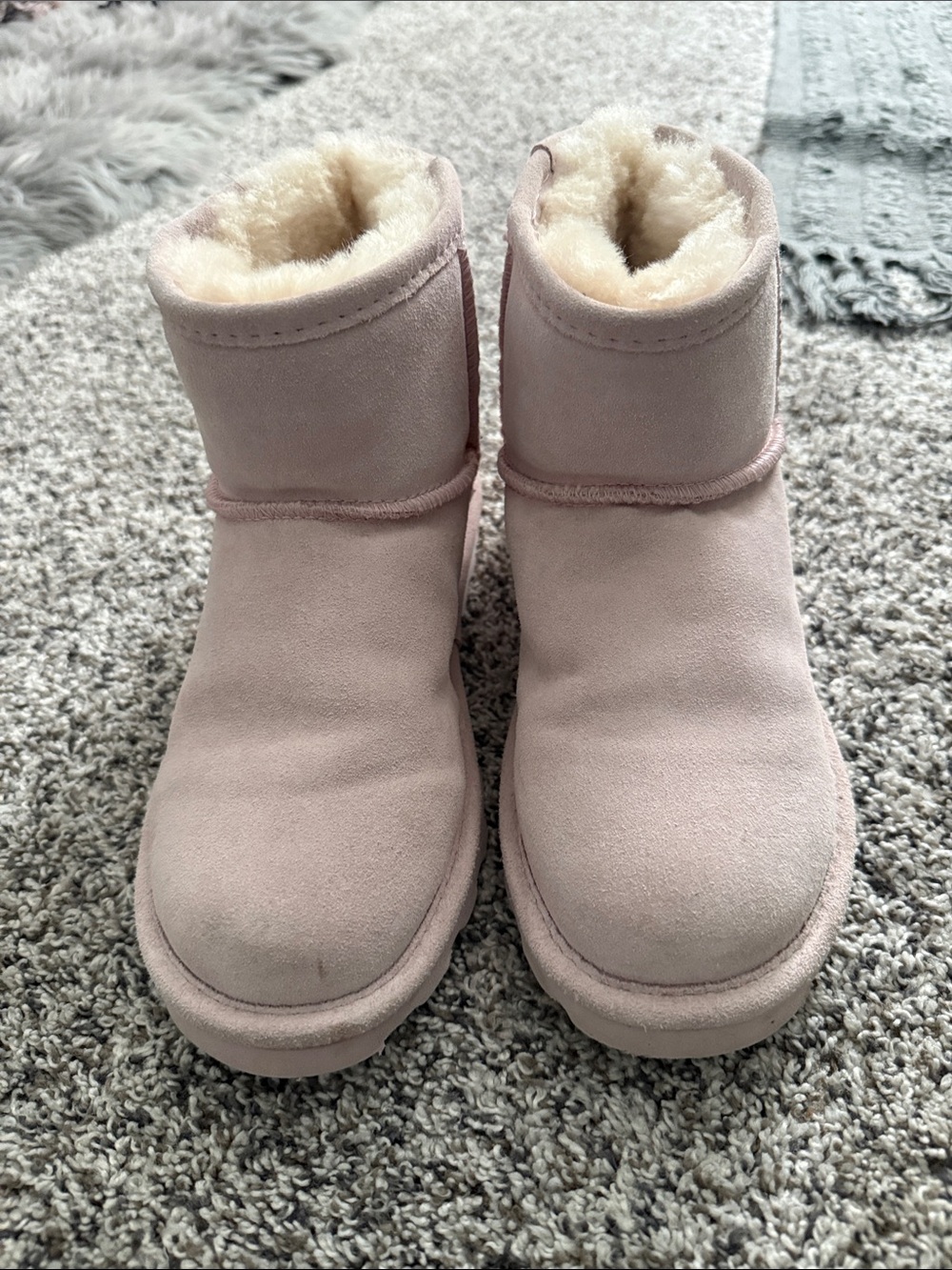 BearPaw Women's Short Winter Boots in Light Pink